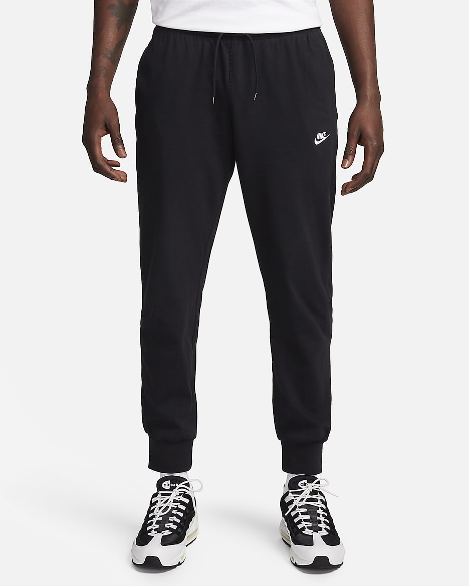 ★★Nike★★ Club Knit Jogger M Dark Grey Heather White FQ43 Nike Club Men's Knit Joggers. Nike.com